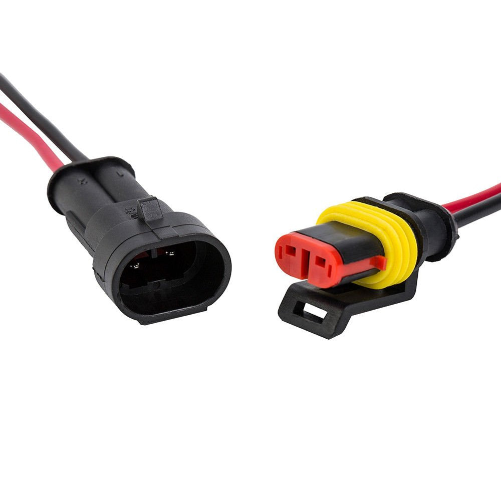 Medsuo 5 Sets 2 Pin Way Car Auto Super Sealed Waterproof Electrical Connectors Plug Socket Kit With Wire Awg Gauge Marine
