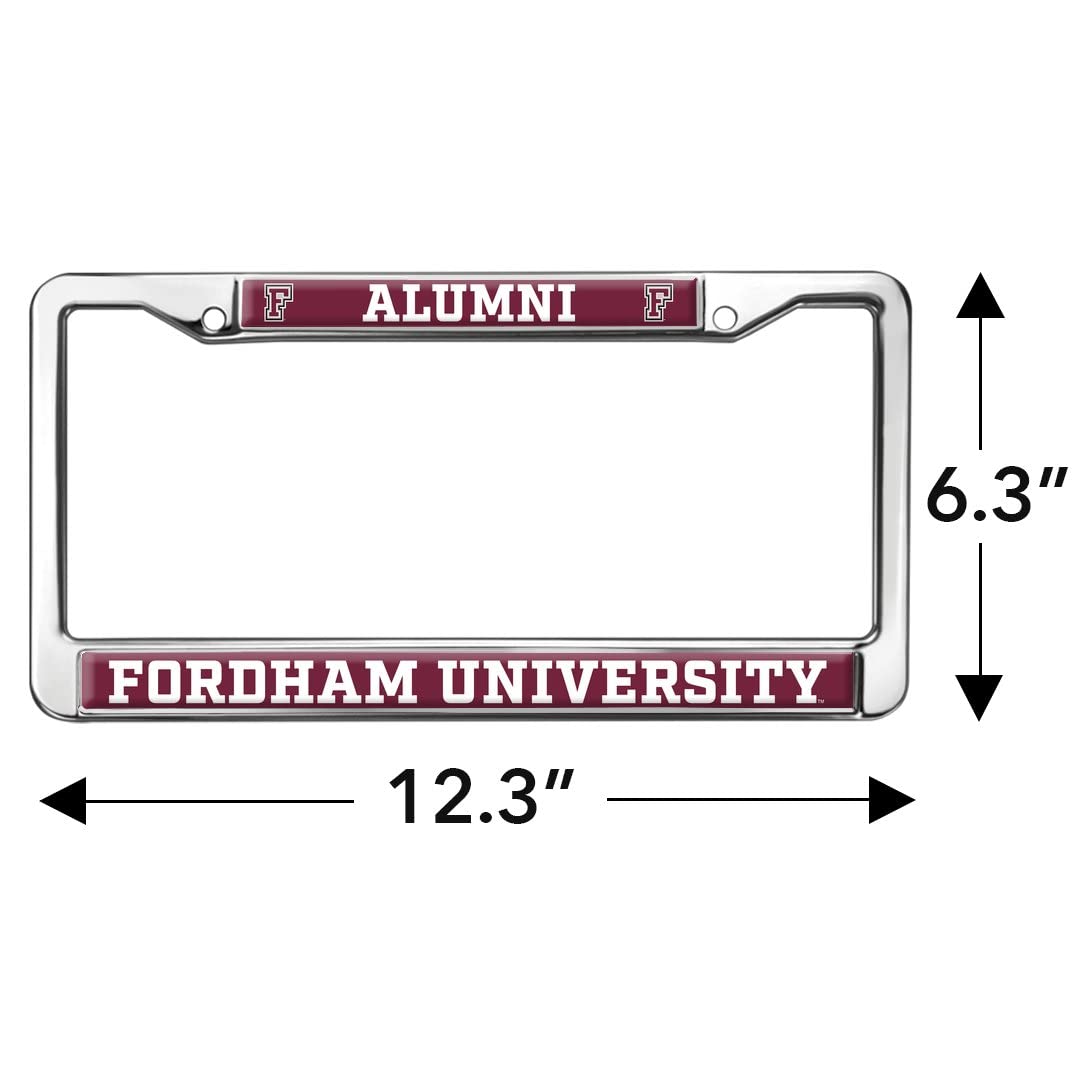 GRAPHICS & MORE Fordham University Alumni Metal License Plate Frame - Full Size, Standard, One Size, Fordham University Color
