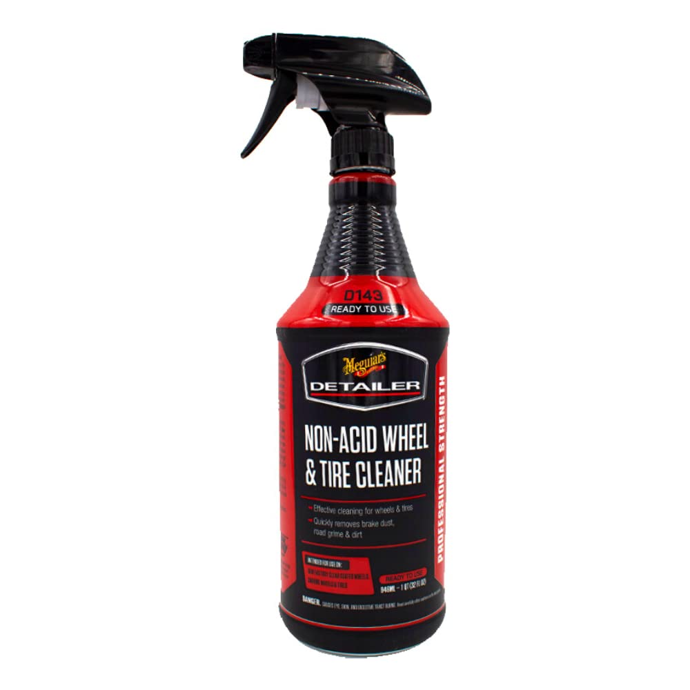 Meguiars DRTU14332 NonAcid Wheel & Tire Cleaner, Clean Tires & Wheels Without Using Acid, 32 Ounces