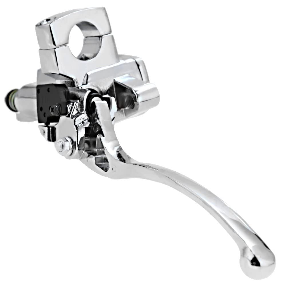Saihisday Chrome Brake Master Cylinder & Clutch Set for Honda Shadow, VTX1800, Kawasaki Vulcan, Yamaha Road Star, Suzuki (1" Pair)