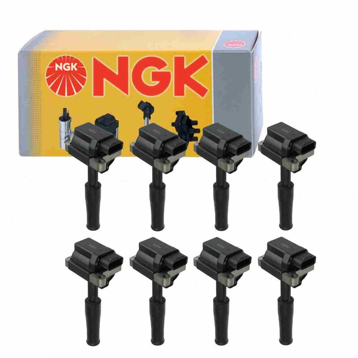 8 pc NGK Ignition Coils compatible with Jaguar XK8 4.0L V8 1997-2002
