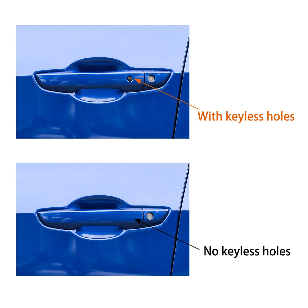 Thenice Black Door Handle Cover for 10th Gen Honda Civic 2016-2021 - Exterior Decoration with Smart Auto Lock Holes