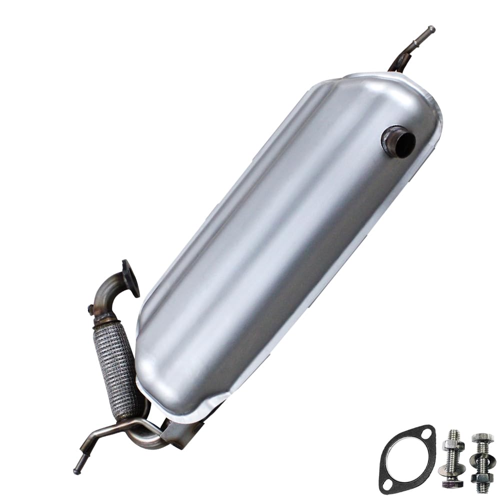 Northeastern Exhaust Stainless Steel Rear Muffler for Smart Fortwo 2008-2015 1.0L - Free Gasket & Bolts Included, Silver, Model API 535798