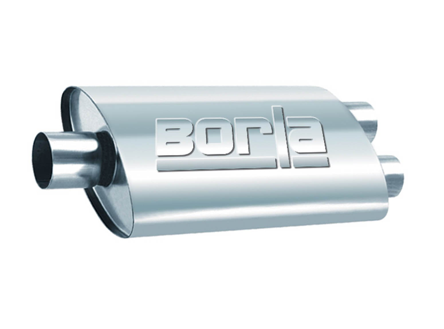 BORLA 40348 ProXS ProXS Muffler 2.5 Center Inlet/ 2.5 Dual Outlet, 4 x 9.5 Oval, 19 Long Body, 25 Overall Length. Universal Part