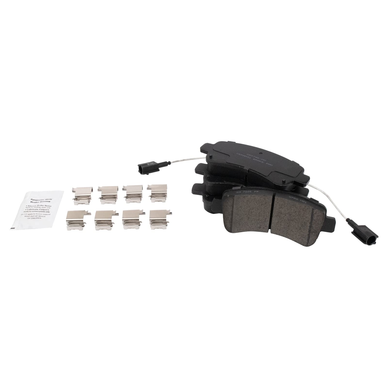 TRQ Rear Brake Pads Ceramic - Compatible with 2014-2021 Ram ProMaster 1500, 2500, 3500