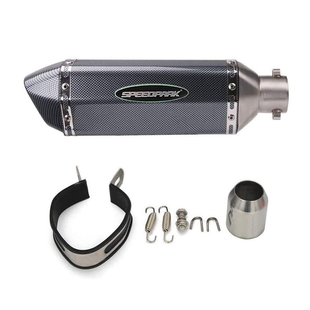 Exhaust Muffler 1.5-2Inlet With Removable Db Killer For Street/Sport Motorcycles And Scooters With 38,51Mm Diameter Exhaust Pipes(Matt Black)