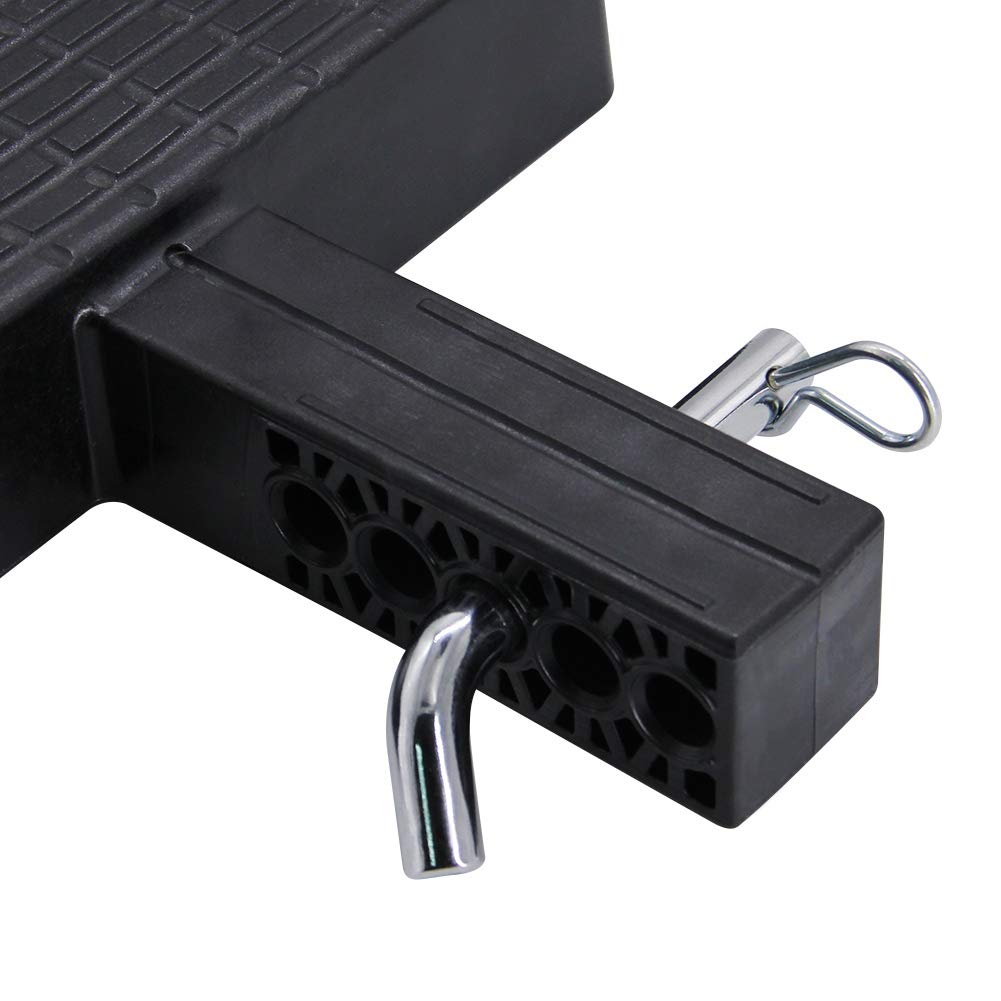 Juegoal Hitch Step For 2'' Receivers, Universal Plastic Vehicles Bumper Guard, Anti Slip Black Towing Hitch Mount Steps With Pin