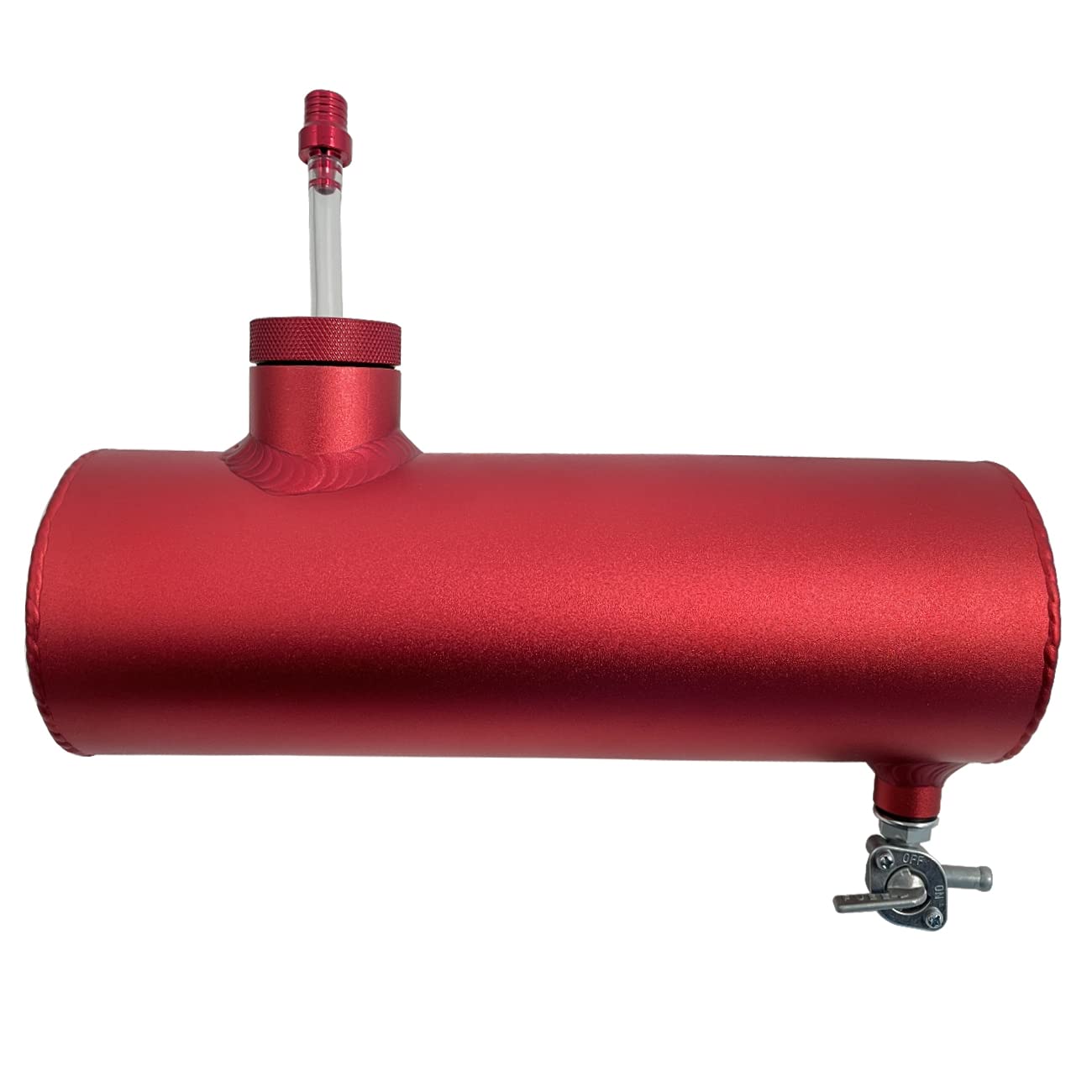 SJVLXHI Red Gas Tank Aluminum Cylinder 10'' For Coleman Powersports CT200U BT200X CT200u-ex,For Predator 212cc 196cc/6.5HP Go Ka