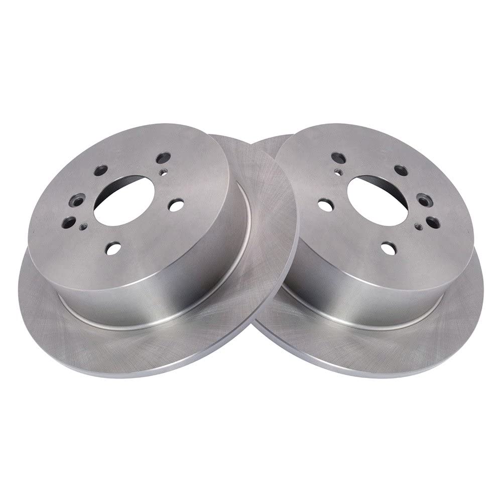 Trq Rear Brake Rotors Set Solid Compatible With 2009-2015 Toyota Venza