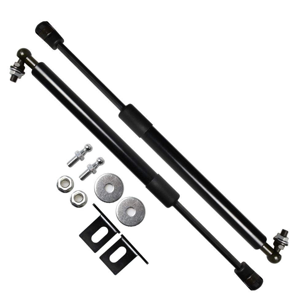 Kunsyoukim Lift Supports For Ford Mustang Mk6 2015-2020 Front Bonnet Hood Modify Carbon Fiber Gas Charged Shock Dampers Spring Struts Bar (2 Pcs) (Normal Black)
