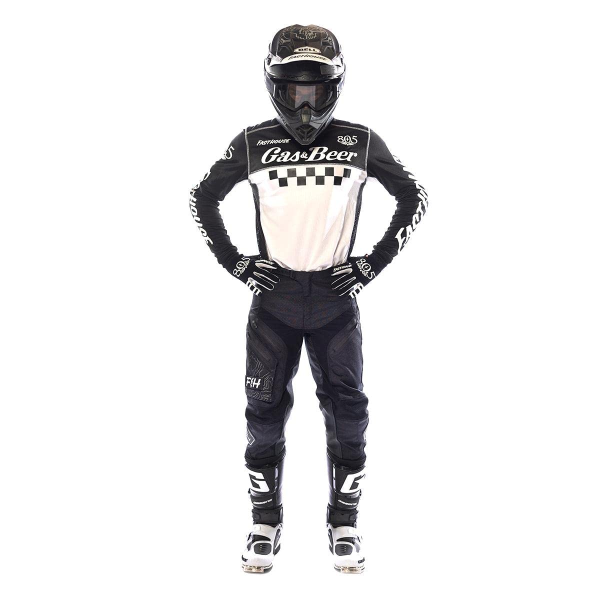 FASTHOUSE Grindhouse Tavern Jersey - Black/White, Large, Polyester, Model 2765-0110