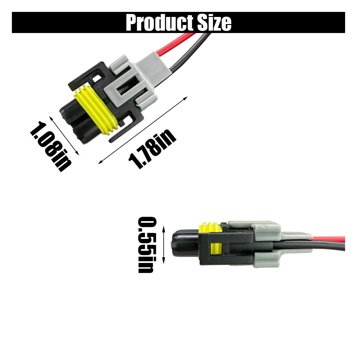 Fog Light Harness Connector with Wire, Automotive Accessories Replacement, H8/ H9/ H11 Fog Light Harness Connector for Fog Light