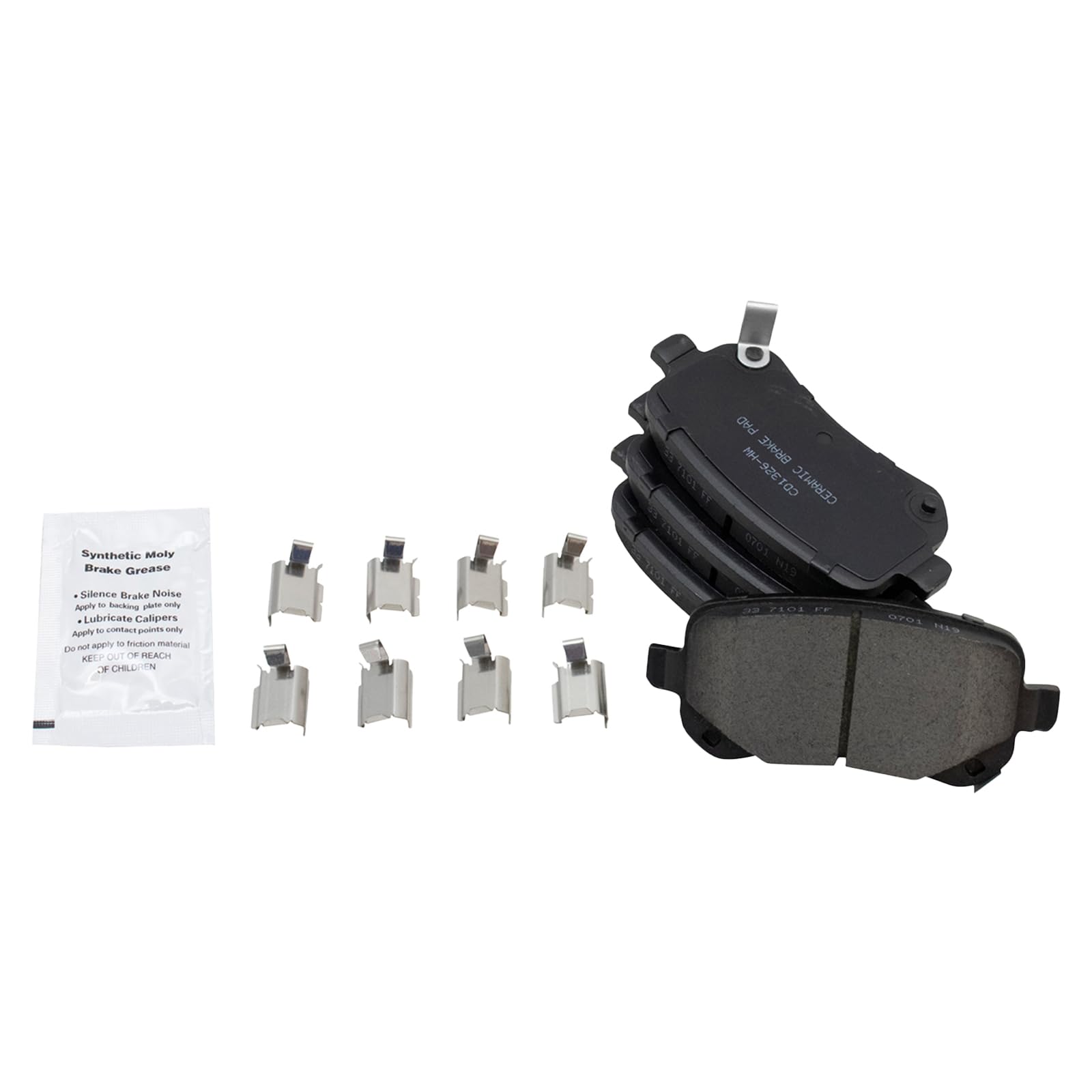 TRQ Rear Brake Pads Ceramic Compatible with 2008-2012 Chrysler Town Country Dodge Grand Caravan 2009-2013 Journey 2012 Ram C/V 2