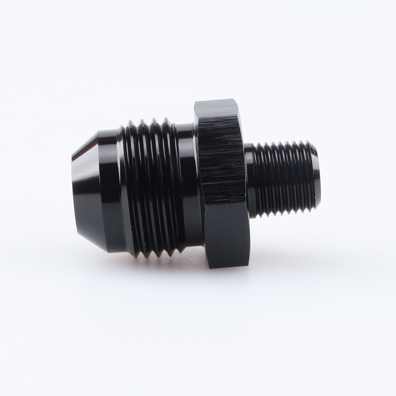 Ac Performance Male 1/8'' Npt To -8 An Flare Adapter Straight Aluminum Black