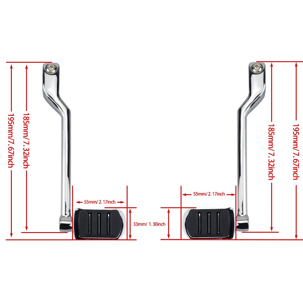 Wowtk Heel Toe Shift Pegs, Front And Rear Levers W/Shifter Pegs For Harley 1986-2017 Fl Softail,1988-2024 Touring Road King Road Glide Street Glide Electra Glide And 2008-Later Trike Models