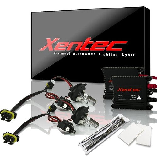 Xentec H4 (HB2) Hi/Lo 12000K HID Xenon Bulb Bundle with 55W EP Alloy Slim Ballast (Blue Violet, high Beam Halogen)