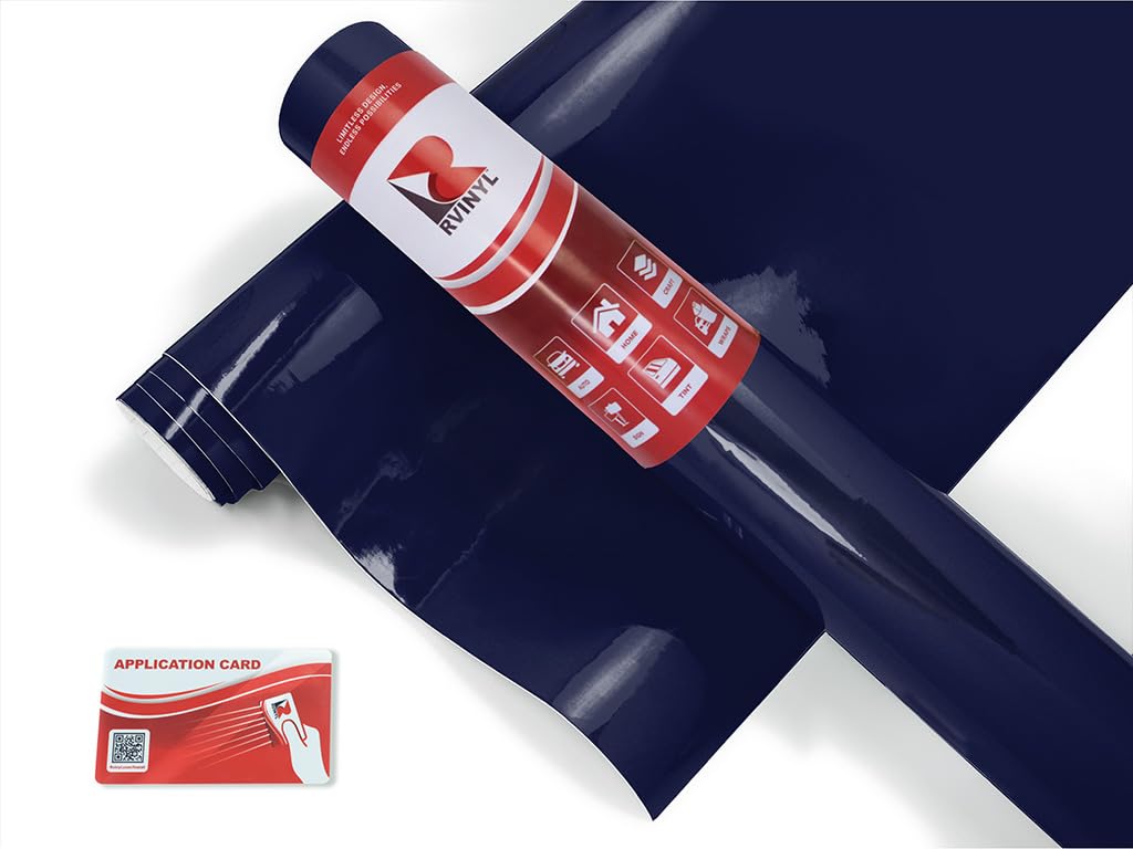 Avery Dennison Sw900 699-O Gloss Indigo Blue Supreme Wrapping Film Vinyl Vehicle Car Wrap Sheet Roll - (12'' X 60'' W/Applicatio