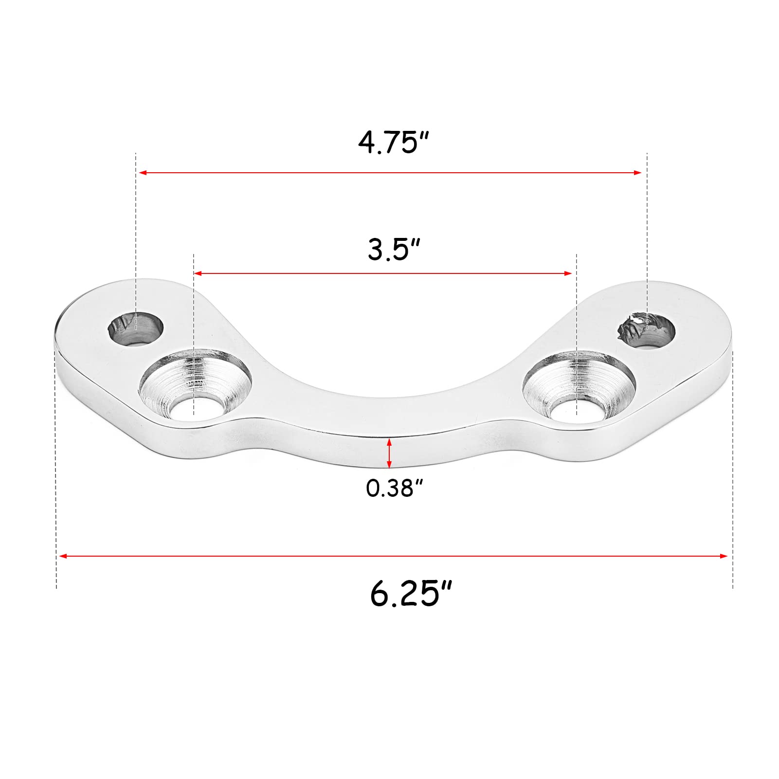 Springer Handlebar Tree Adapter Top Clamp 3.5 Inch Wide Risers Fit Harley Bobber 200 250 Chopper 200 250