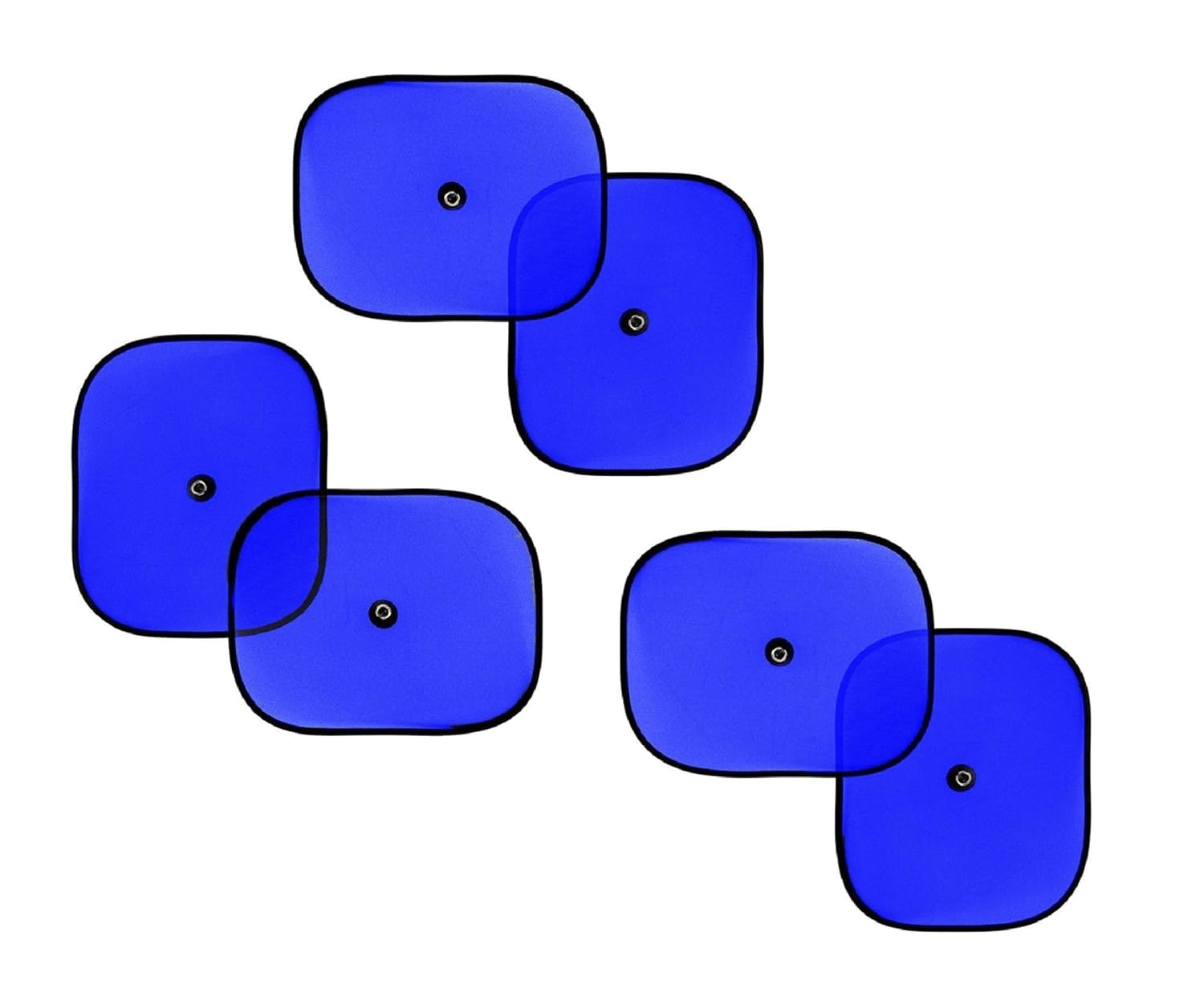 Adwait Car Window Sunshade Set of 6 Pieces CHIPKOO Blue Color with vaccum Suction Cups for Ford Endeavour