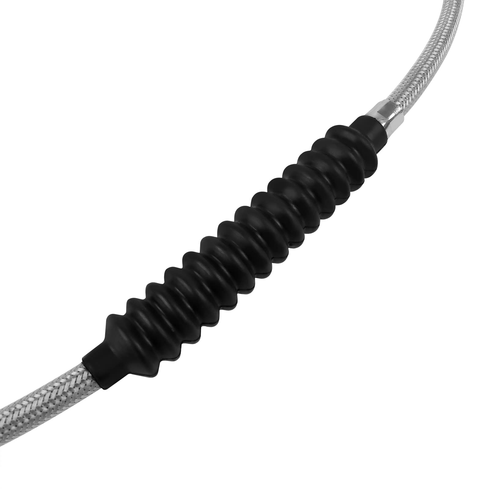 Worldmotop 63' 67“ 71' 75” 79' Stainless Steel Clutch Cable Wire Kit Compatible With Harley Iron Xl 883 1200 Dyna Softail Fat Boy Heritage Road King Motorcycle Clutch Cable Wiree(75”)
