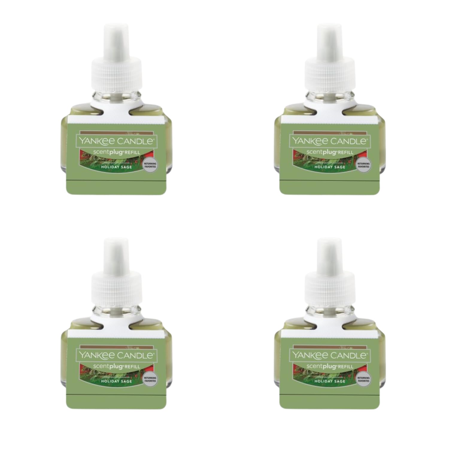 Yankee Candle Scent Plug Refill, Holiday Sage (Pack Of 4)
