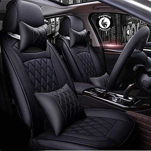 PegasusPremum PU Leather Car Seat Cover for Maruti Swift Dzire (Black)