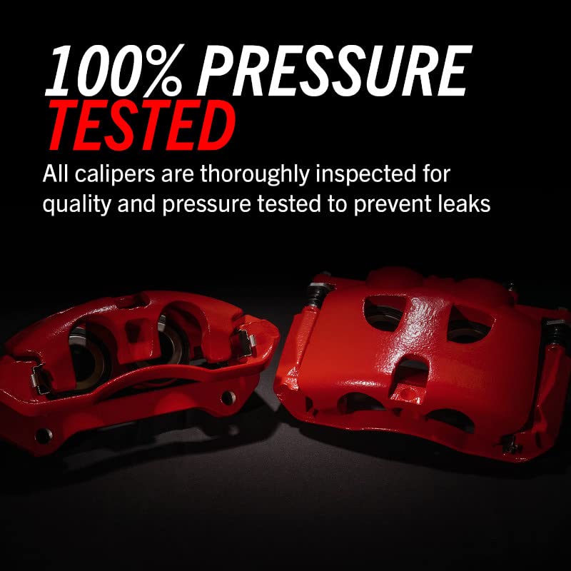 Power Stop Front S4722 Pair Of High-Temp Red Powder Coated Calipers For Ford Mustang 1999-2002 [Model Specific]