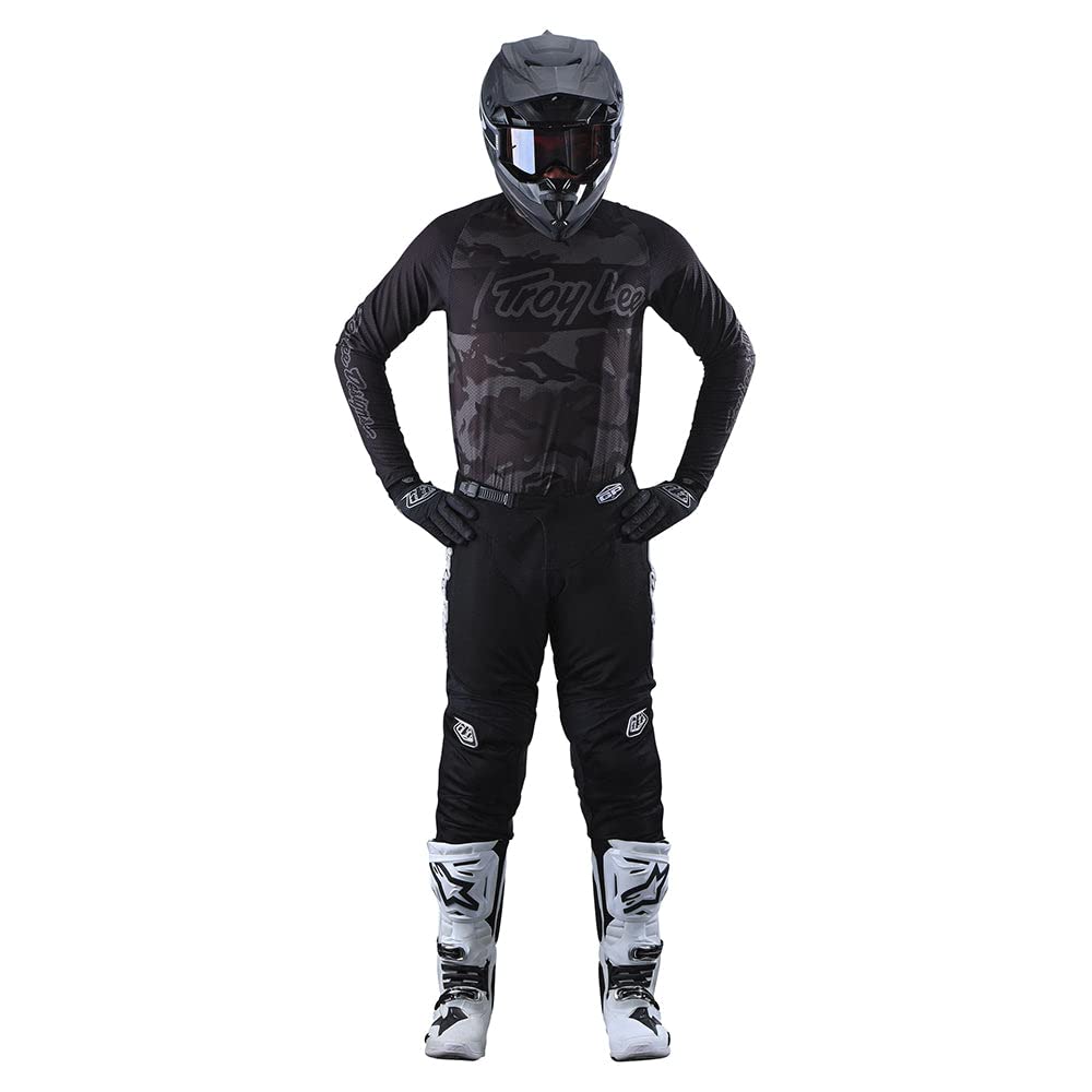 Troy Lee Designs Offroad Motocross Dirt Bike ATV Motorcycle Powersports Racing Jersey Shirt for Men, SE Pro Air (Black, L)