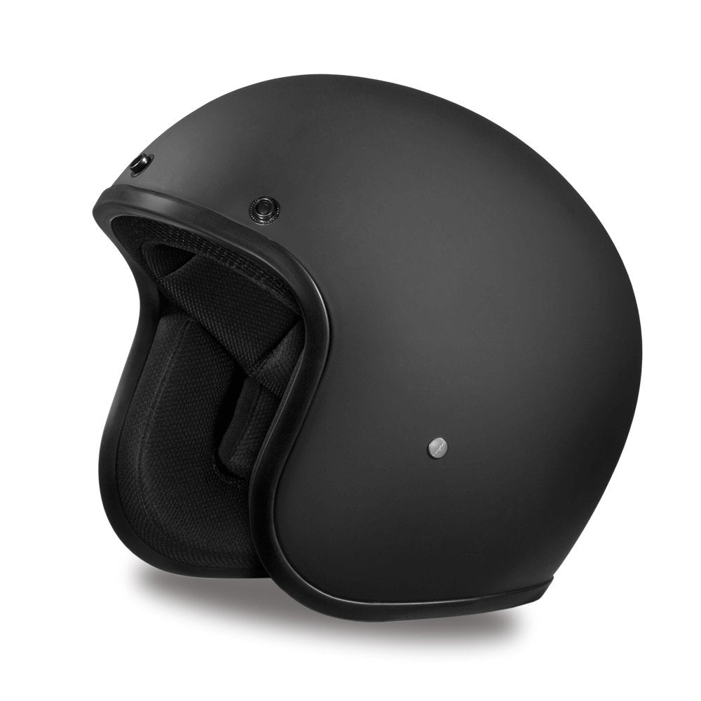 Daytona Helmets 3/4 Open Face Motorcycle Helmet - Dot Approved [Dull Black] [2Xs]