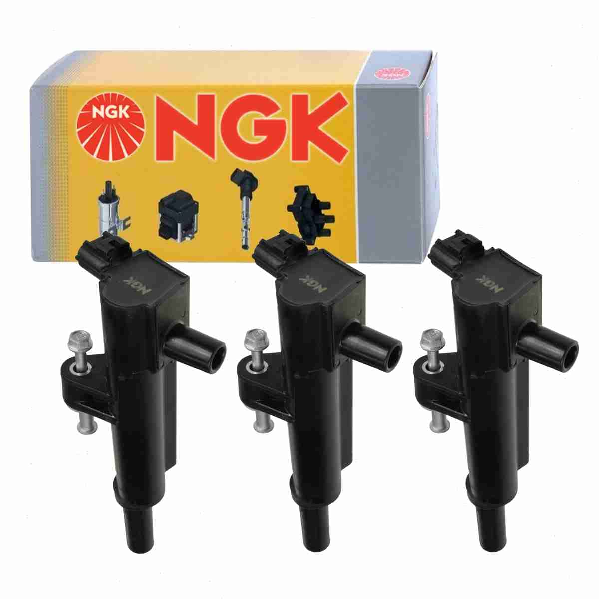 3 pc NGK Ignition Coils compatible with Jeep Liberty 3.7L V6 2009-2012