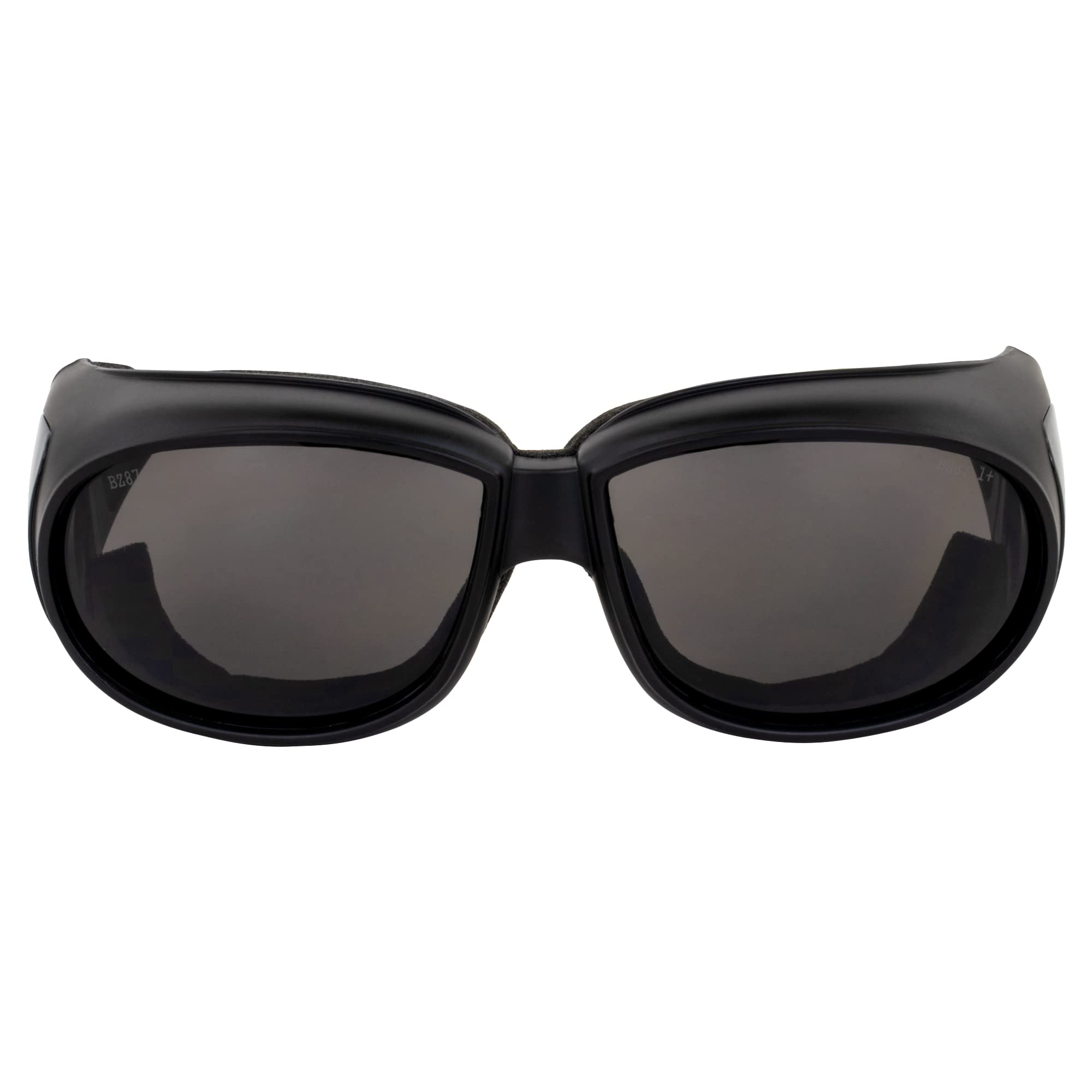 Birdz 2 Pairs Swallow Foam Padded Motorcycle Riding Glasses Black Frame Clear/Smoke Lens