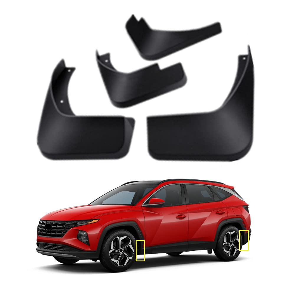 Topgril Mud Flaps Kit For 2024 Hyundai Tucson 2022 2023 Mud Splash Guard Fender Front And Rear 4-Pc Set