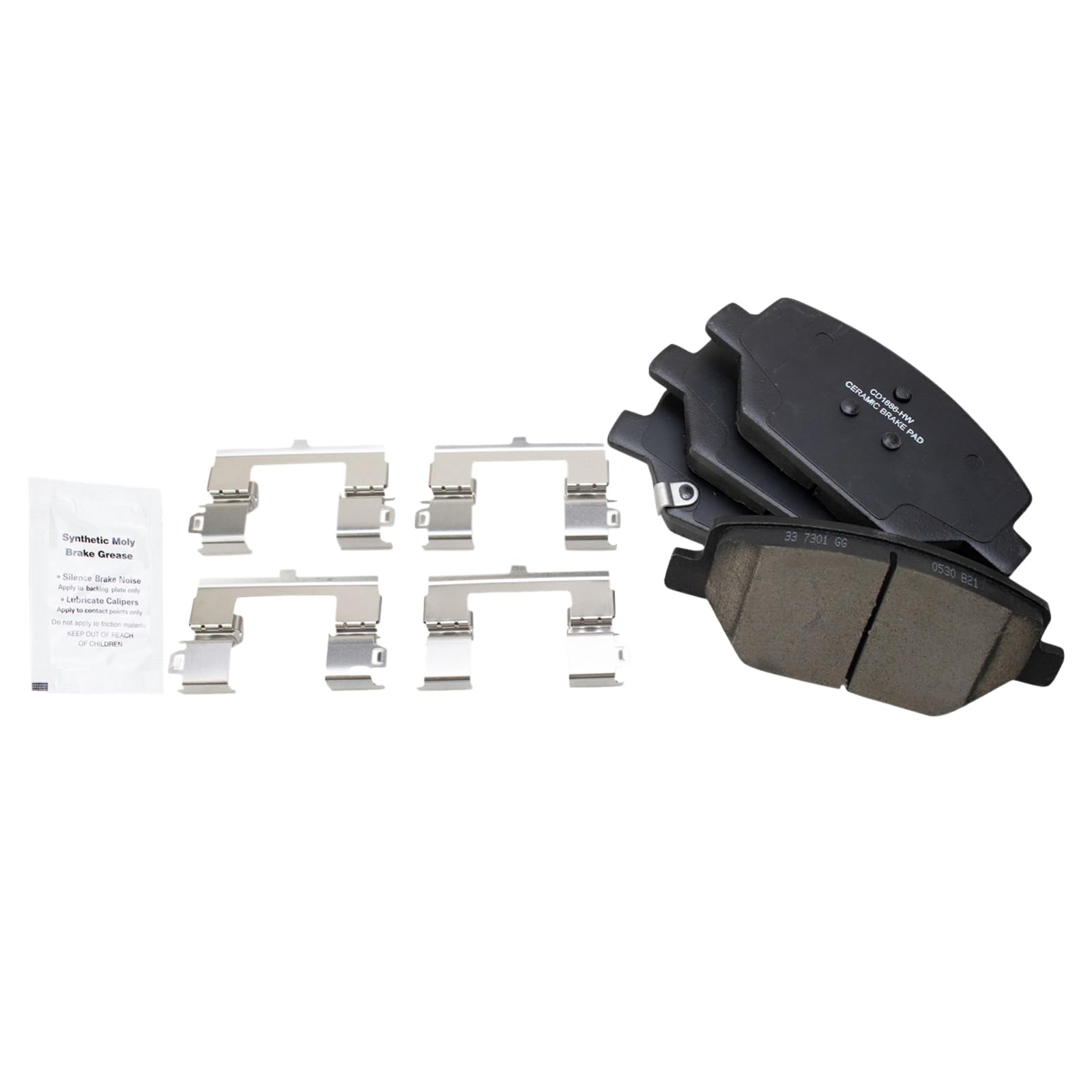 TRQ Front Brake Pads Ceramic Compatible with 2016-2020 Buick Envision 2017-2019 LaCrosse 2018-2020 Regal Sportback Regal TourX 2