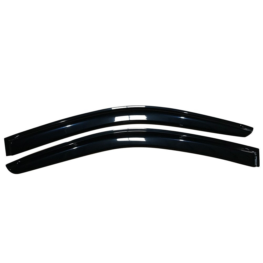 IKON MOTORSPORTS Tape On External Window Visor, Compatible with 2011-2016 Honda CR-Z Slim Smoke Tinted Acrylic Rain Deflector