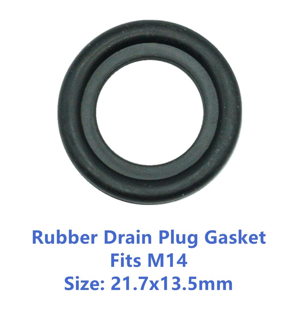 Dsnaduo 50 Pcs Rubber Drain Plug Gasket, Fits M14 Replace 097-139,F0Rd-5066453,F5Tz-6734-Ba (21.7X13.5Mm)