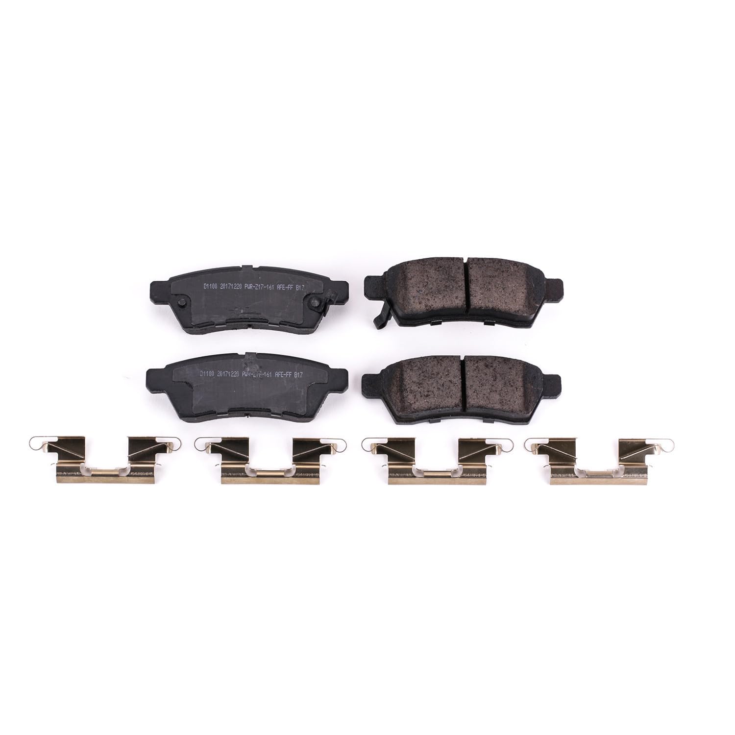 Power Stop 17-1100, Z17 Rear Ceramic Brake Pads with Hardware For Nissan Frontier 2005-2022, Nissan Xterra 2005-2015, Suzuki Equ