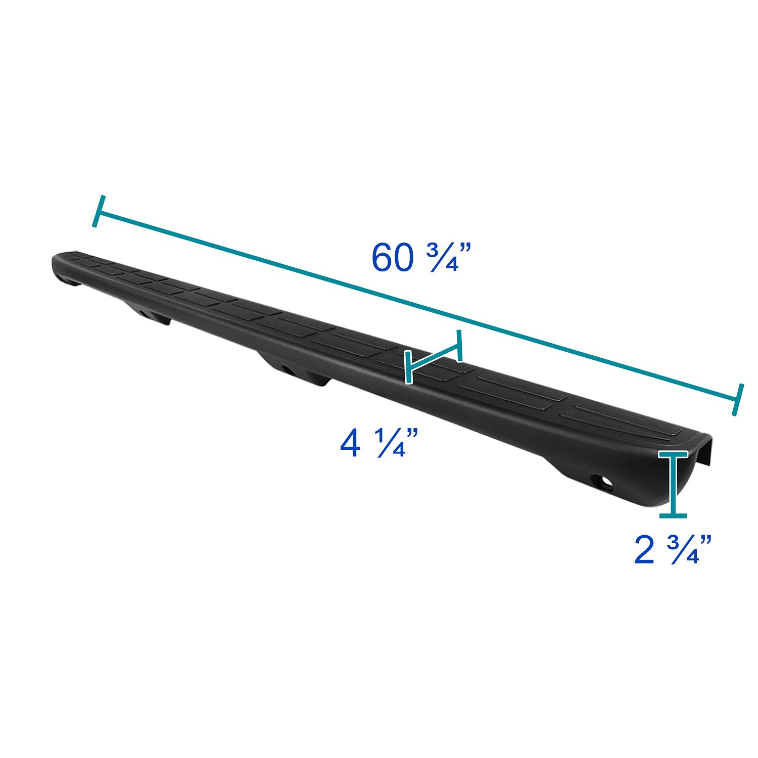 Spec-D Tuning Tailgate Moulding Cap Top Protector Compatible With 1999-2007 Chevrolet Chevy Silverado Gmc Sierra Fleetside