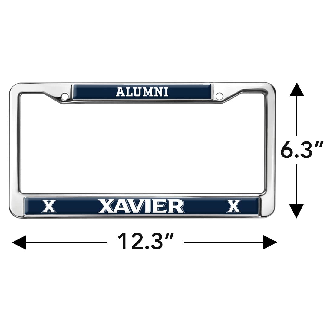 GRAPHICS & MORE Metal License Plate Frame - Xavier University Alumni Design, Full Size, One Size