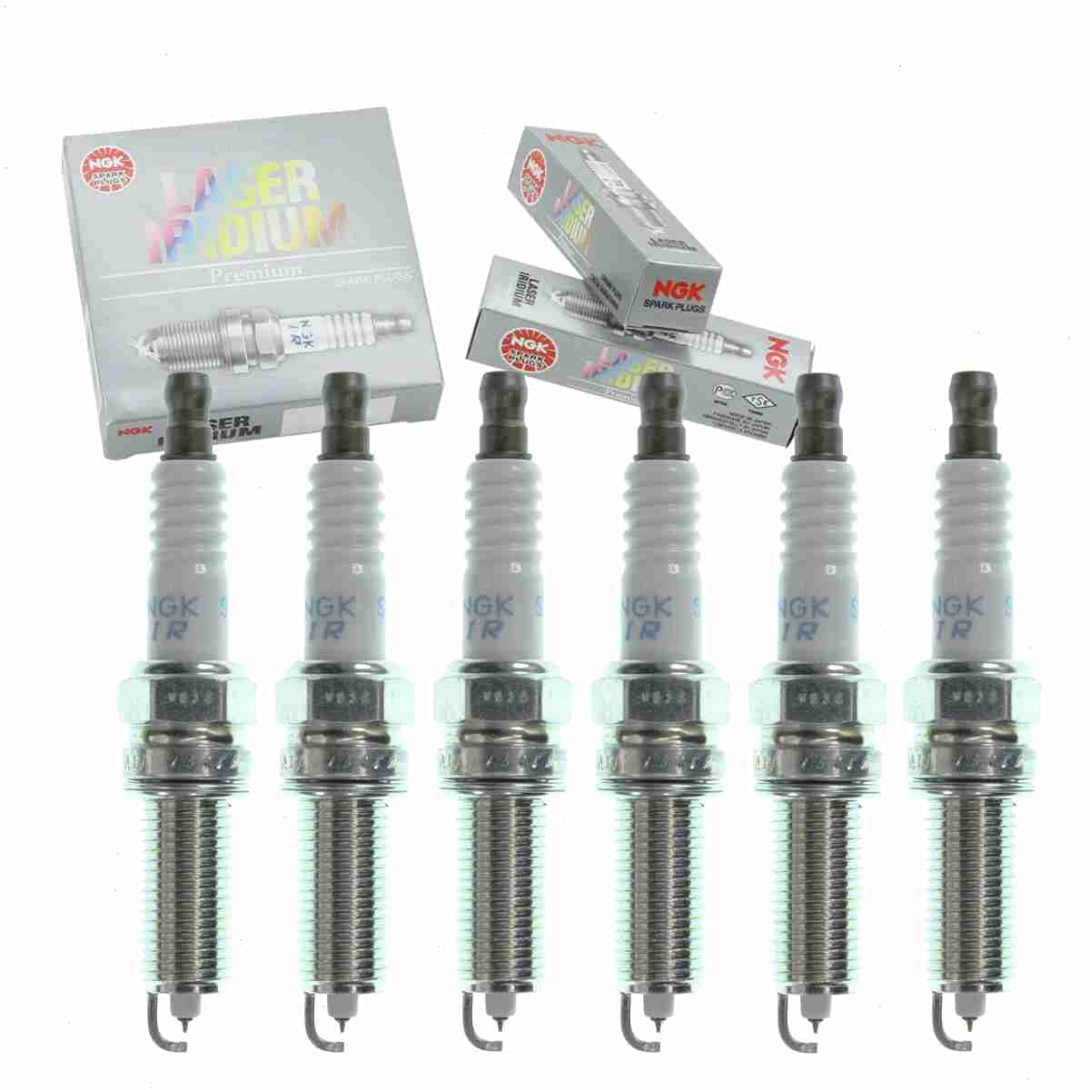 6 pc NGK Laser Iridium Spark Plugs compatible with Dodge Charger 3.6L V6 2011-2020