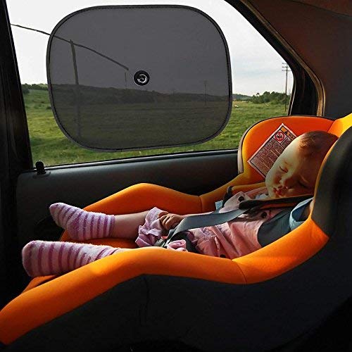 AUTOVEA Car Side Window StickOnSunshades with Vacuum Cups (Set of 2) Black for Skoda Superb (TypeIII) 20162020