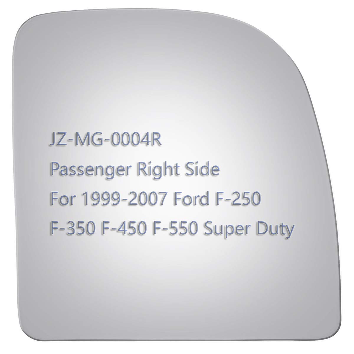JZSUPER Upper Towing Mirror Glass fit for 99-07 Ford F250 F350 F450 F550 Super Duty Pickup Truck Passenger Right Side RH Flat Re