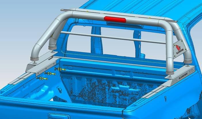 Black Horse Off Road Classic Roll Bar RB002BK for 19-24 Ram 1500, Black, Alloy Steel, Excludes Classic Models