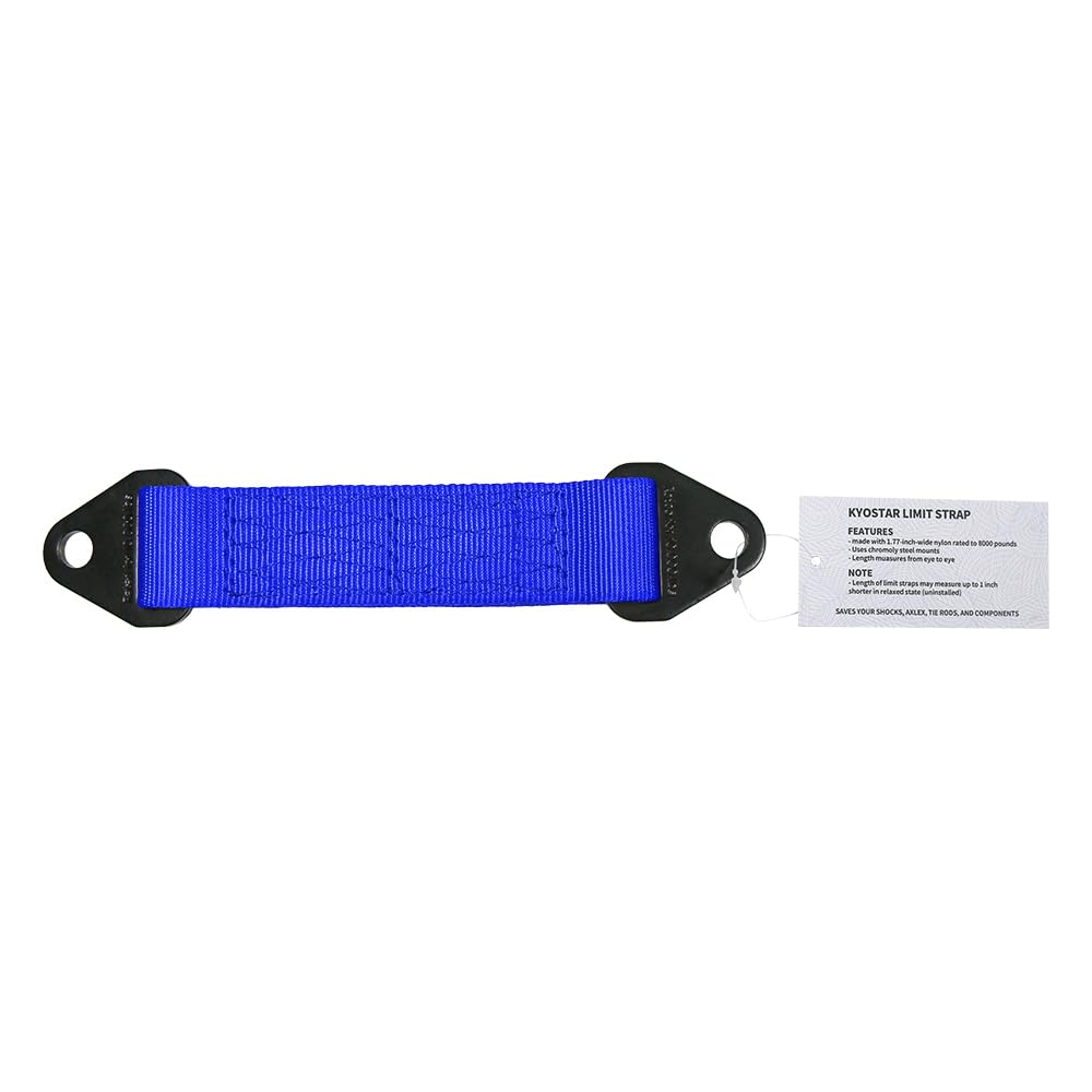 Kyostar 11 Inch Limit Strap, Premium Quad Wrap Limit Strap Car Hauler Axle Straps Rated For 10,000 Lb (Blue,2 Pack)