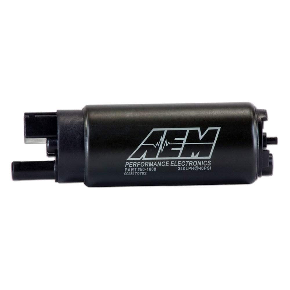 AEM 50-1000 High Flow In-Tank Fuel Pump, Alloy Steel, Black, 4.055" x 1.535" x 1.535"