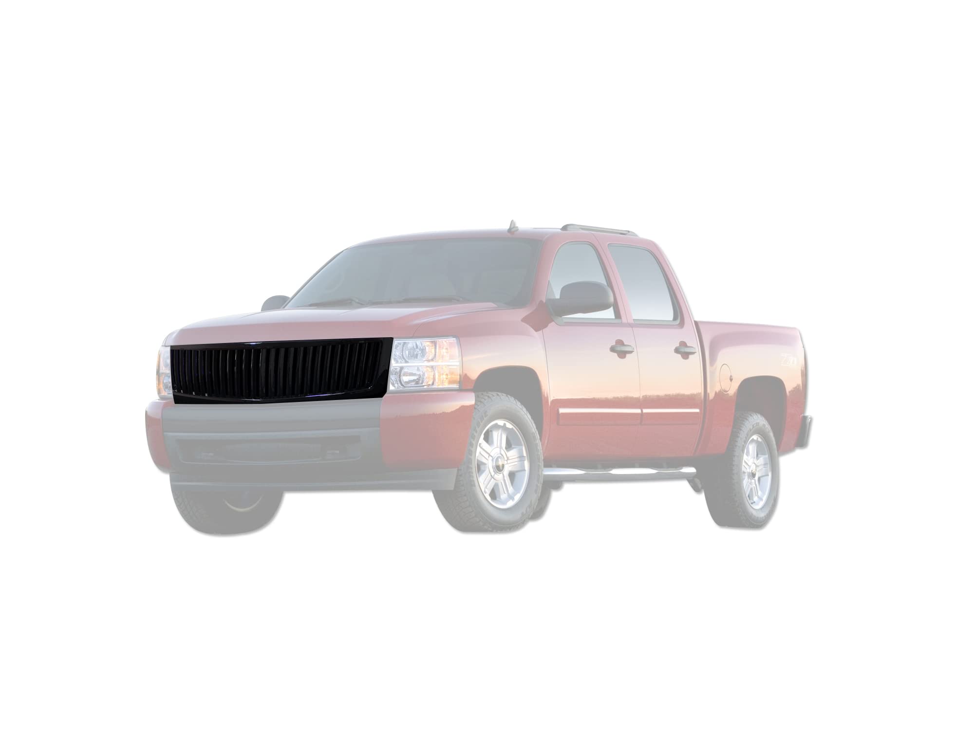 Armordillo 2007-2013 Chevy Silverado 1500 Vertical Grille Gloss Black