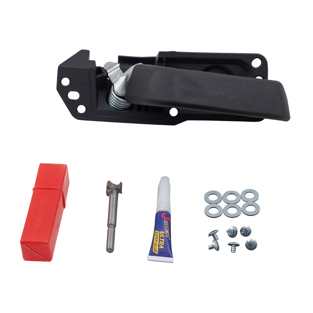 Brock Replacement Passenger Side Inside Door Handle Repair Kit With Lever, Base & Hardware Compatible With 2007-2013 Silverado 1