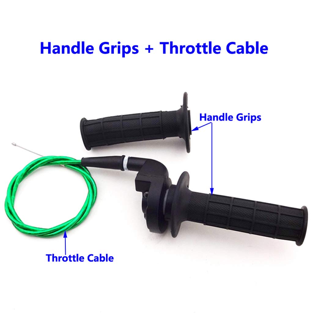 Tc-Motor 7/8'' Green Twist Throttle Cable Black Hand Grips For Pit Dirt Bike Xr Crf Klx Baja Apollo Ssr Thumpstar Stomp Dhz 50Cc