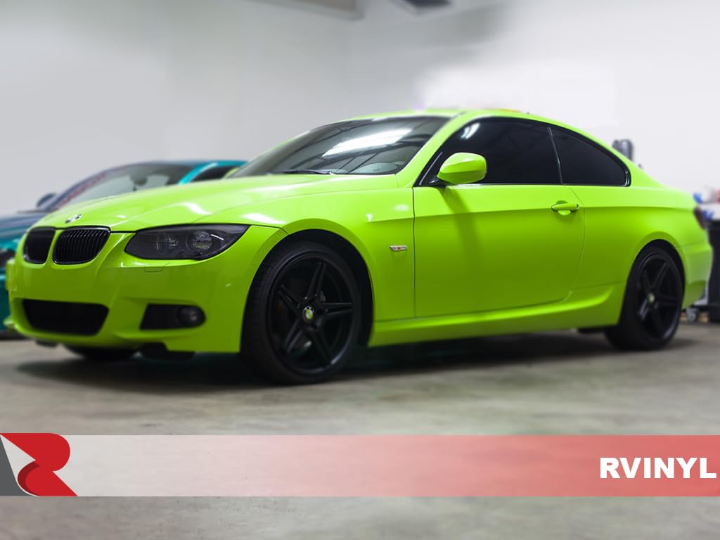 Avery Dennison Sw900 731-O Gloss Lime Green Supreme Wrapping Film Vinyl Vehicle Car Wrap Sheet Roll - (12'' X 60'' W/Application