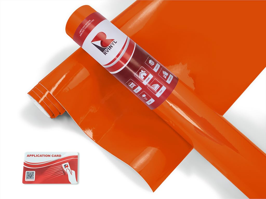 Avery Dennison Sw900 370-O Gloss Orange Supreme Wrapping Film Vinyl Vehicle Car Wrap Sheet Roll - (108'' X 60'')