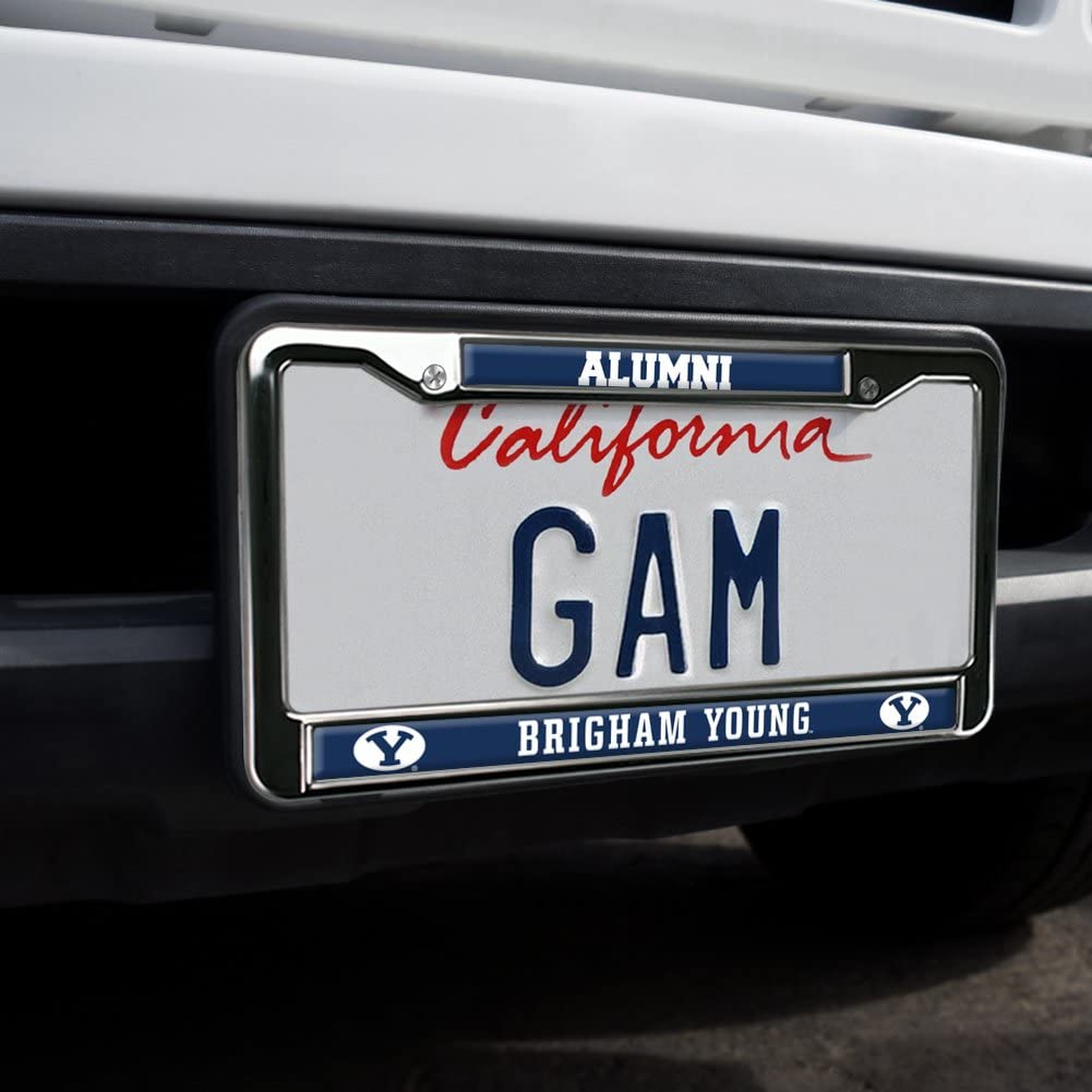 Brigham Young University Alumni Logo Full Size Standard License Plate Metal Frame